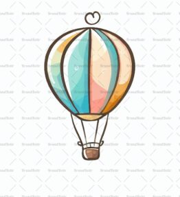 Verspielter Heißluftballon